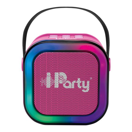 Pink Portable Karaoke Speaker & 2 Microphones