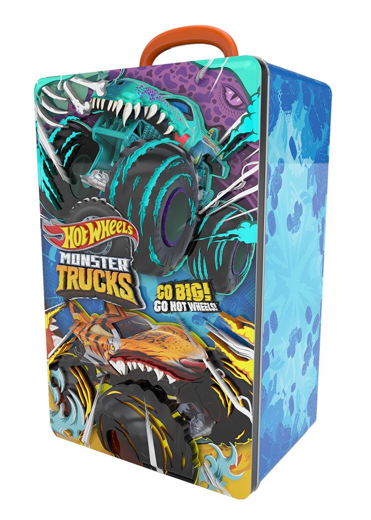 Hot Wheels Monster Trucks Tin Storage Case Assorted - Image