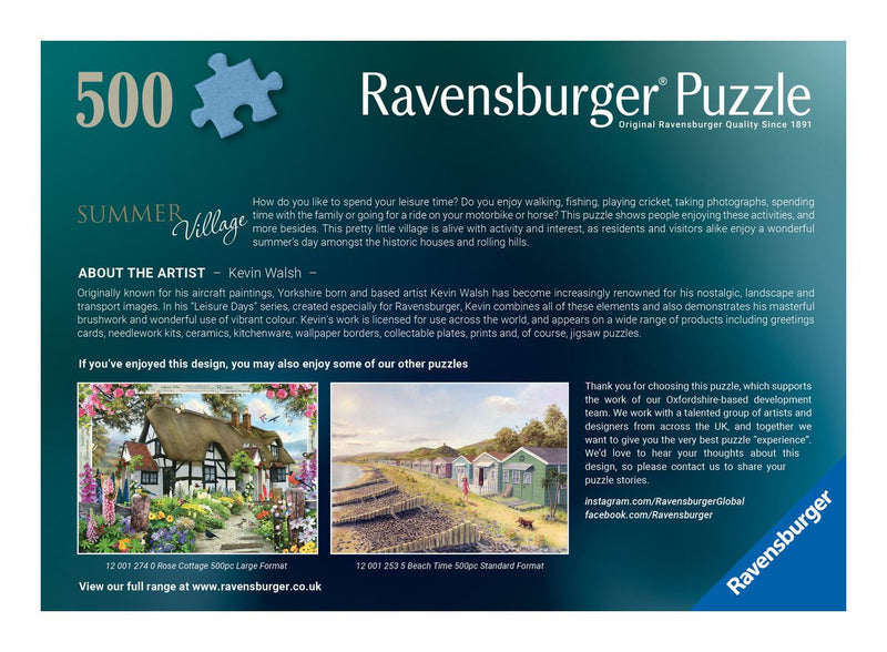 Summer Village 500 Piece Jigsaw Puzzle Large Format - Image