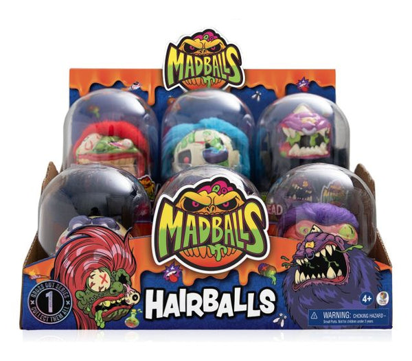 Madballs Hairballs 6pcs CDU Ball Size 3"