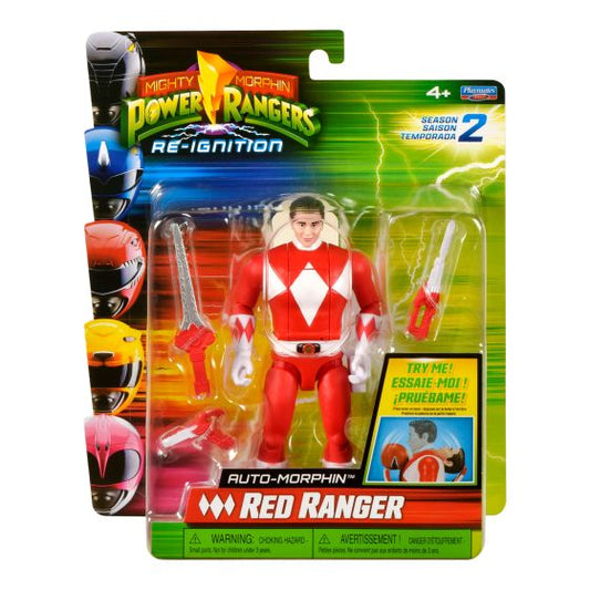 Mighty Morphin Power Rangers Auto Morphin Figure - Red Ranger