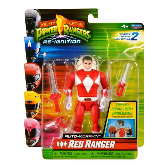 Mighty Morphin Power Rangers Auto Morphin Figure - Red Ranger