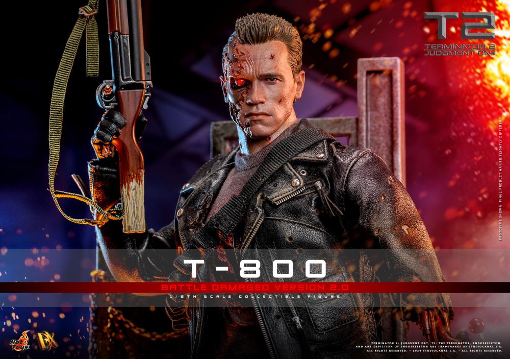 Hot Toys Terminator 2: Judgement Day DX46 T-800 (Battle Damaged Version 2.0) 1/6th Scale Figure