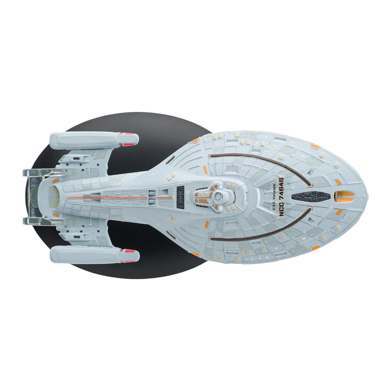 U.S.S. Voyager NCC-74656 (Intrepid-class) Model Diecast Ship (Eaglemoss / Star Trek), close-up detail