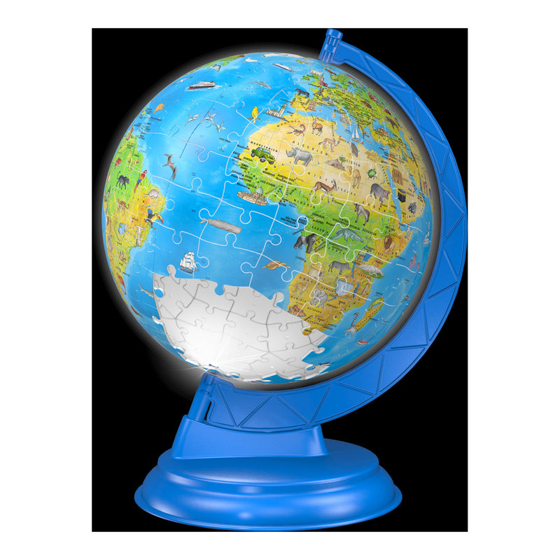 Light Up Children's World Map 180 Piece 3D Puzzle