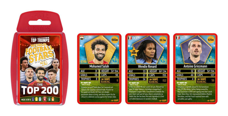 Top Trumps World Football Stars Top 200 - Pack 4 - Image