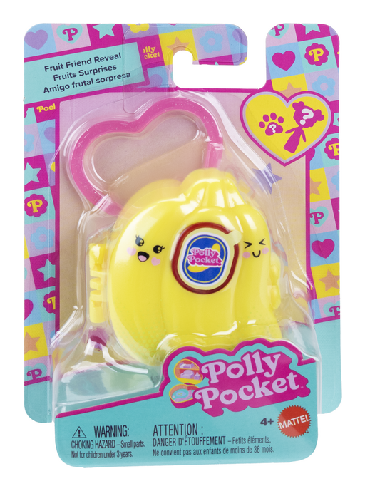 Polly Pocket Doll & Micro Compact, Keychain and Sticker Sheet - Image