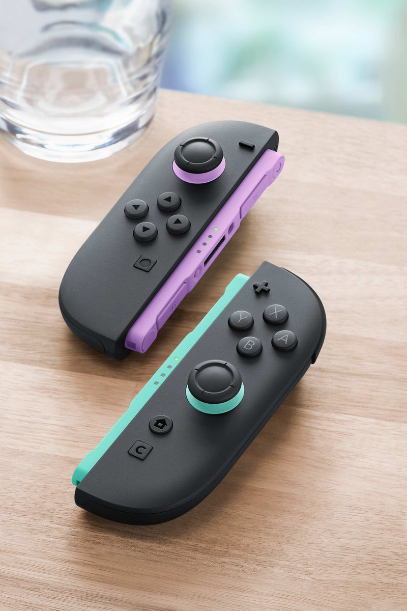 Nintendo Joy-Con 2 Pair Light Purple and Light Green for Nintendo Switch 2 close up detail