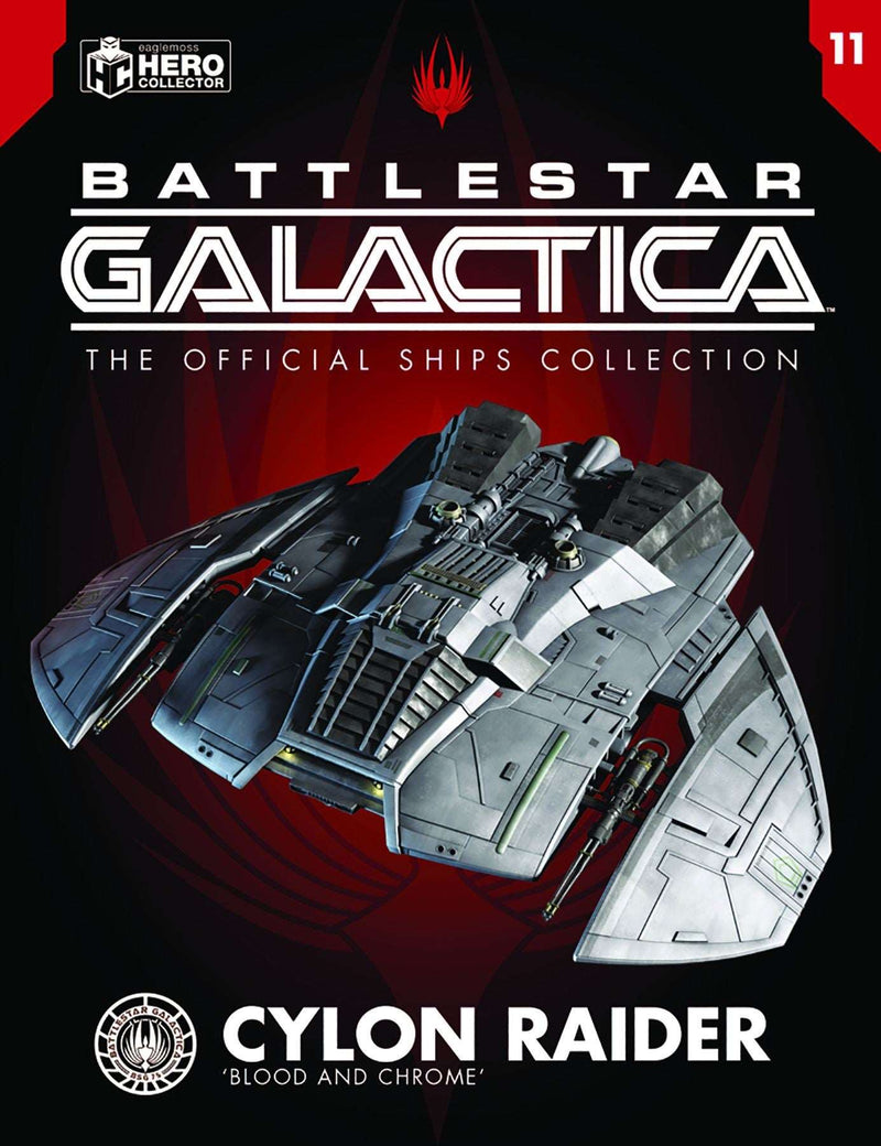 Cylon Raider (Blood and Chrome) Diecast Model Ship (Battlestar Galactica / Eaglemoss), packaging shot