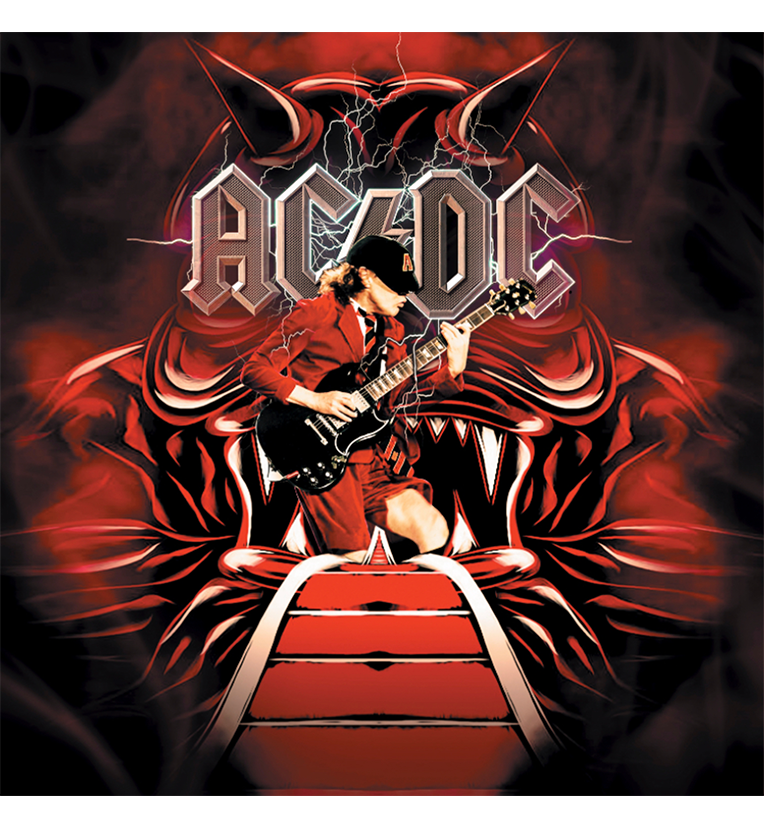 AC/DC – On a Highway to Hell: Live in Johnson City, 1988 (Limited Edition Double-LP on Red/Black Splatter Vin, alternate view
