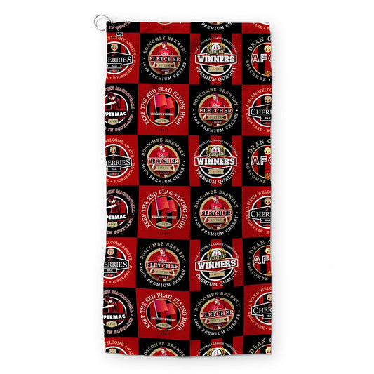 Bournemouth - Football Legends - Retro Lightweight, Microfibre Golf Towel collectible from https://britishmade.gifts/