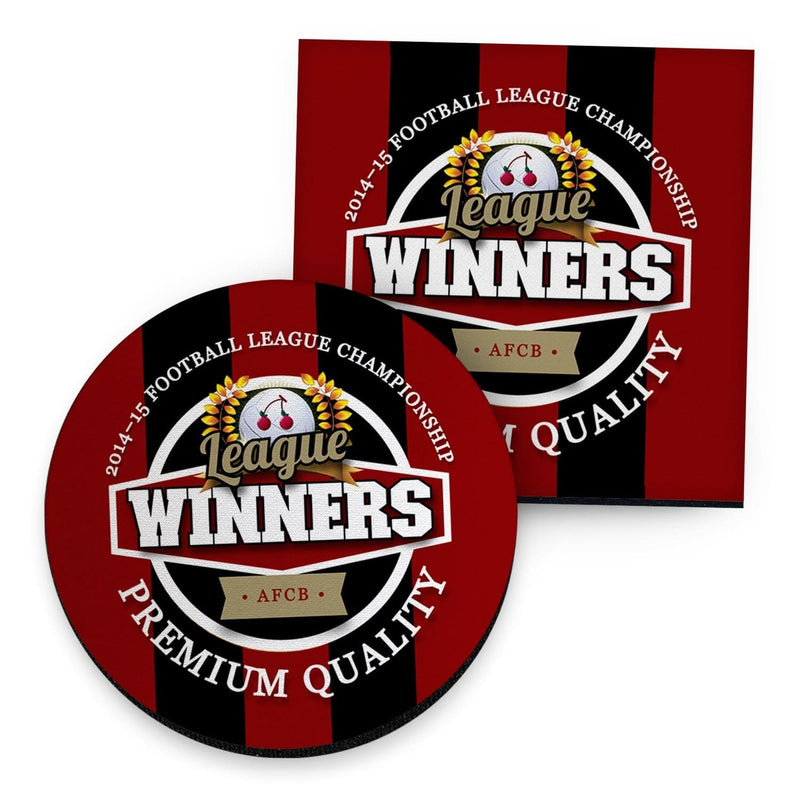Bournemouth Champions - Football Coaster - Square Or Circle collectible from https://britishmade.gifts/