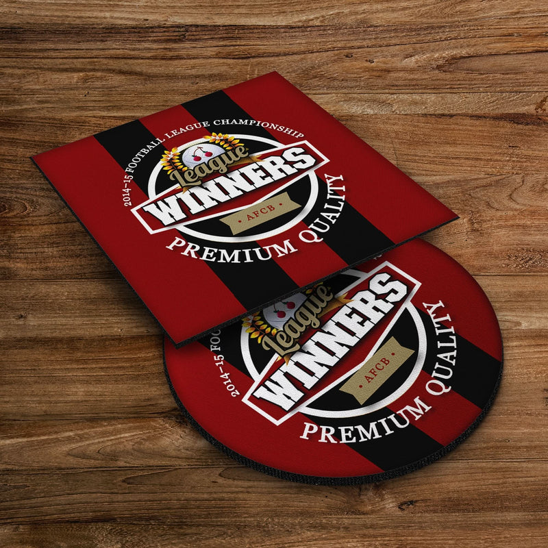 Bournemouth Champions - Football Coaster - Square Or Circle, alternate view