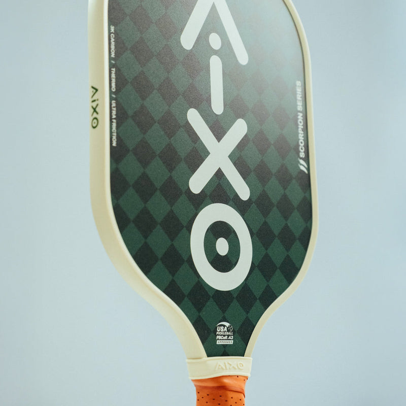 Aixo P11A Scorpion Series Country Club 3K Raw Carbon Pickleball Padel, in display