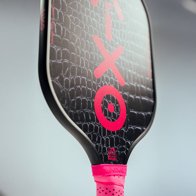 Aixo P11A Scorpion Series Glam Slam 3K Raw Carbon Pickleball Padel, packaging shot