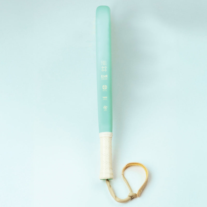 Aixo Pastel de Mint Ghost Padel Racket - Full Carbon - RL-B09, side angle