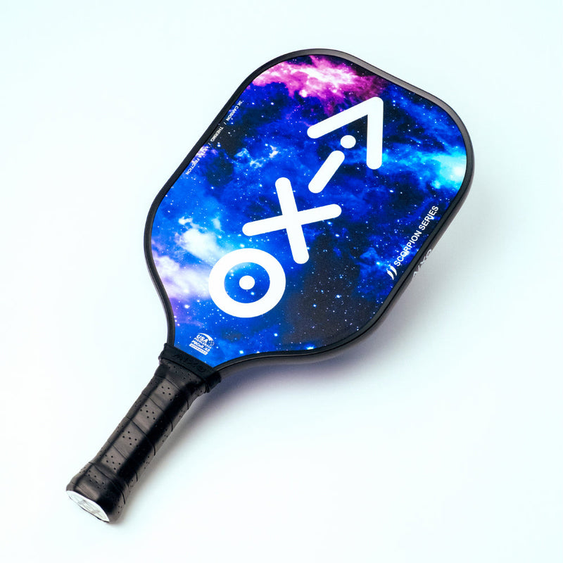 Aixo P11A Scorpion Series Spaceballs 3K Raw Carbon Pickleball Padel, rear view