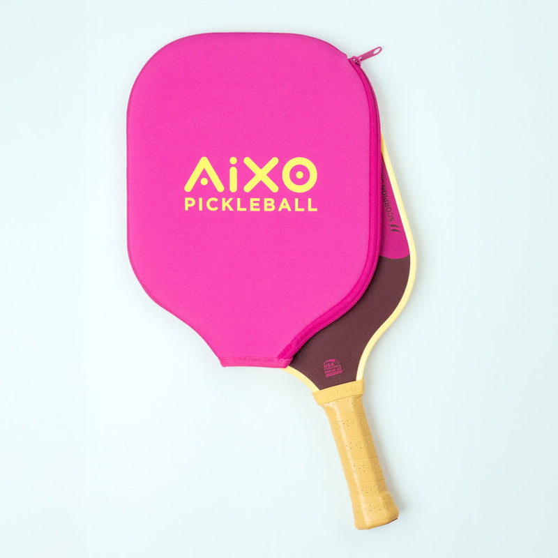 Aixo P11A Scorpion Series Lazy Sundae 3K Raw Carbon Pickleball Padel, in display