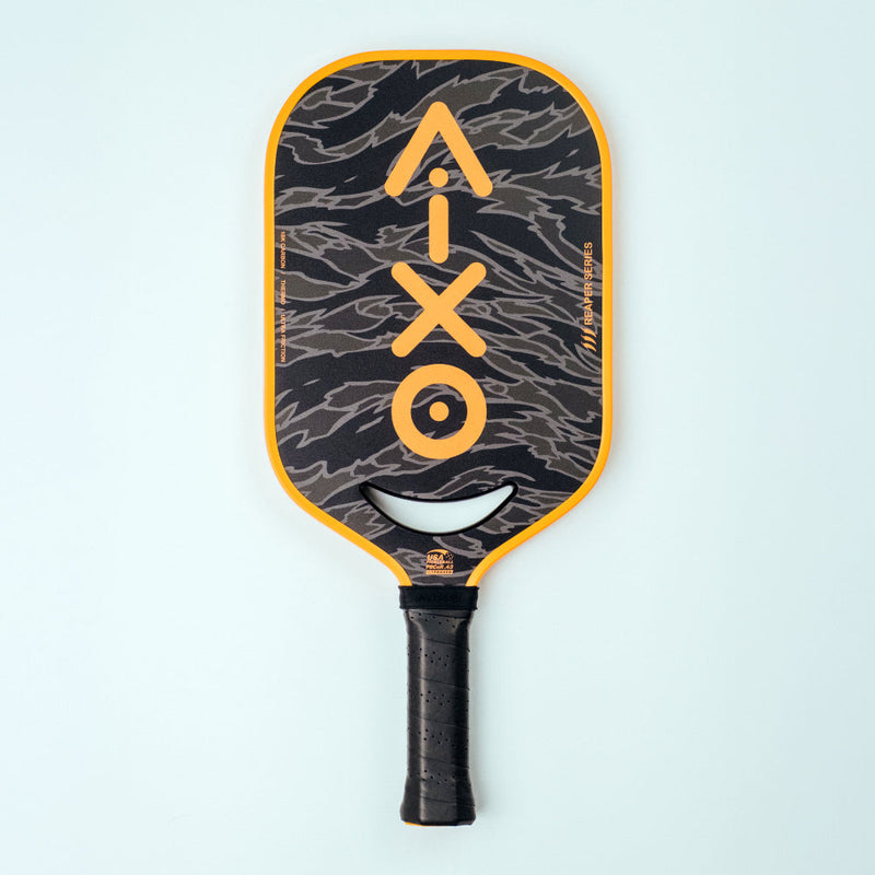 Aixo P14C Reaper Series Tiger King 18K Raw Carbon Pickleball Padel collectible from Central Sports UK