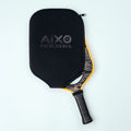 Aixo P14C Reaper Series Tiger King 18K Raw Carbon Pickleball Padel, showing reverse
