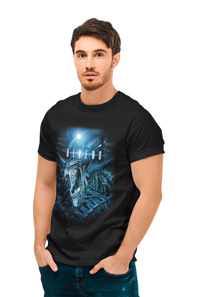 Aliens Movie Franchise Key Art T-Shirt collectible from Heroes Inc Dropship