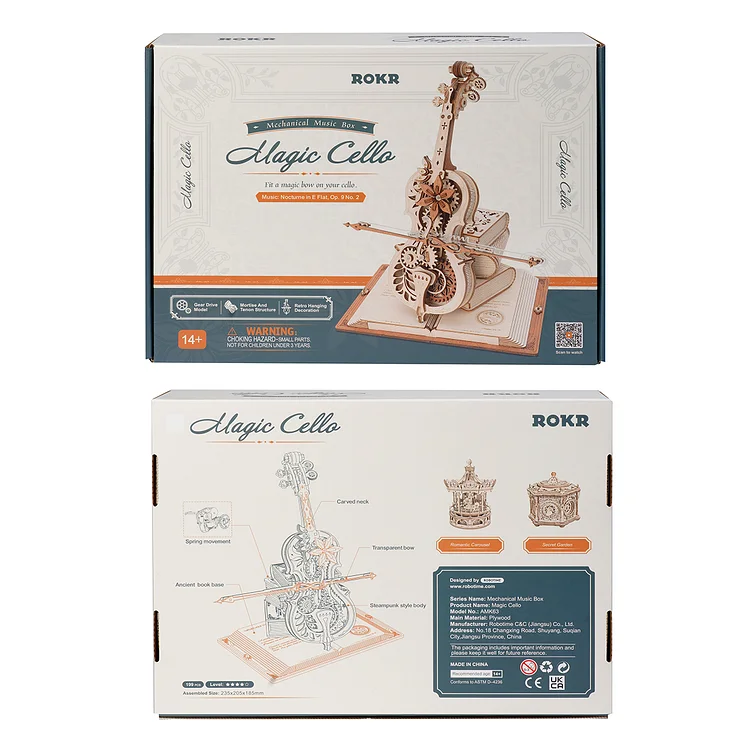 Magic Cello, showing reverse