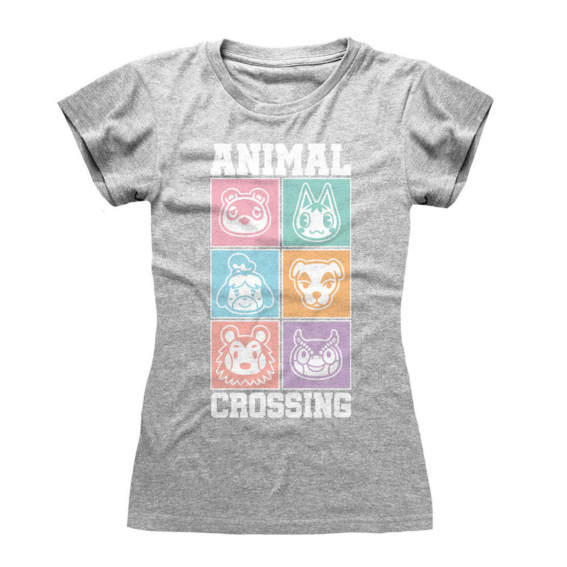 Nintendo Animal Crossing Pastel Square Fitted T-Shirt collectible from Heroes Inc Dropship