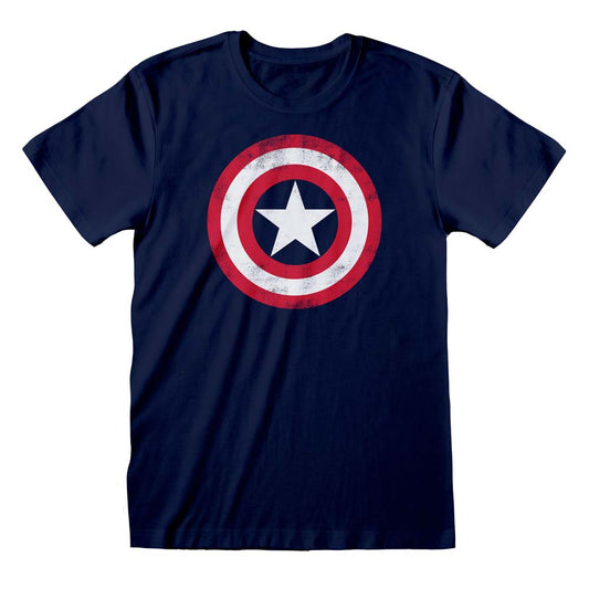 Marvel Comics Captain America Distressed Shield T-Shirt collectible from Heroes Inc Dropship