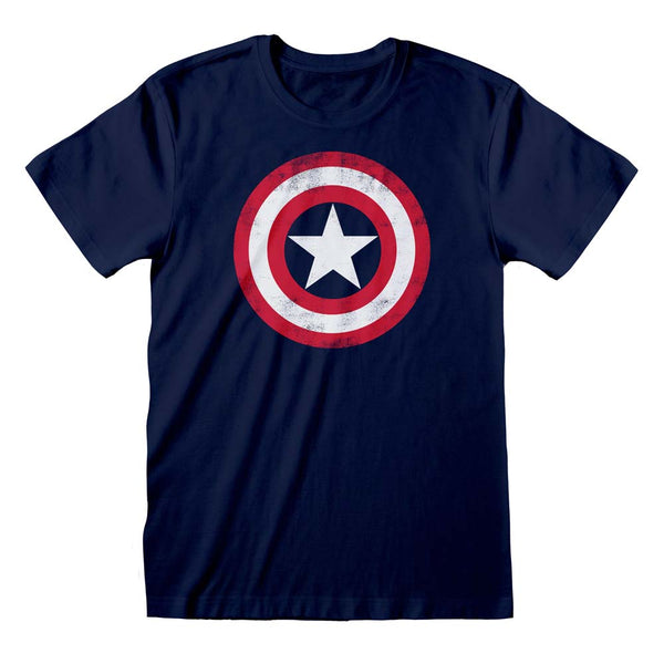 Marvel Captain America Distressed Shield T-Shirt
