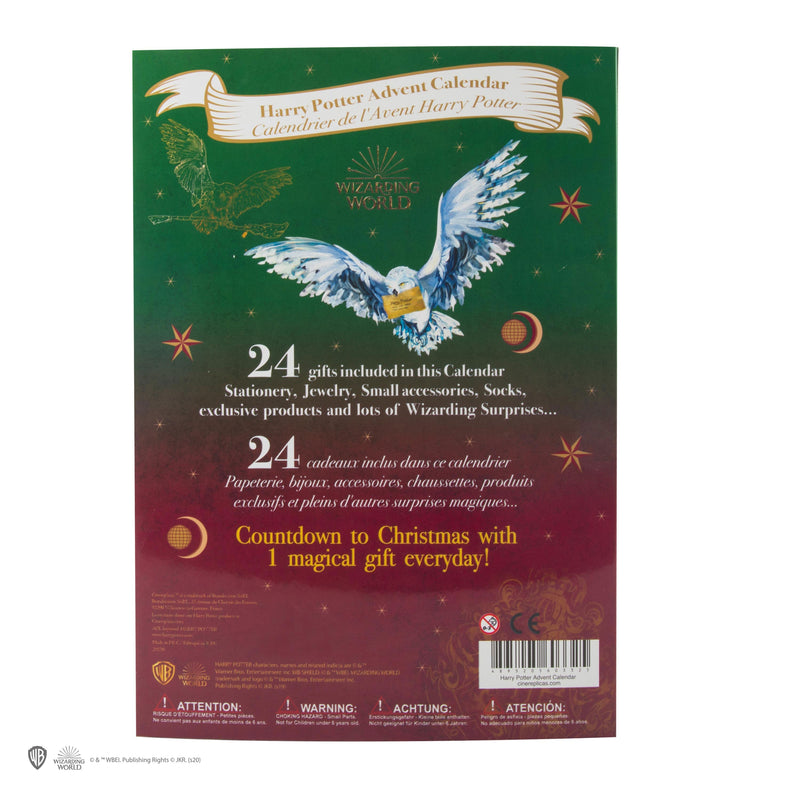 Harry Potter Original Advent Calendar with Magic Socks and Stationery, side angle