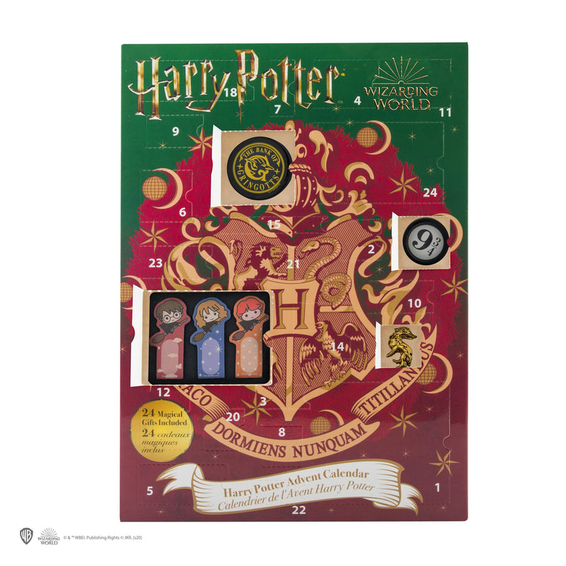 Harry Potter Original Advent Calendar with Magic Socks and Stationery, close-up detail