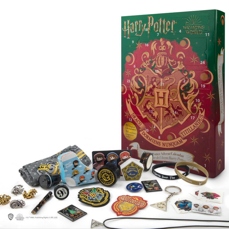 Harry Potter Original Advent Calendar with Magic Socks and Stationery, rear view