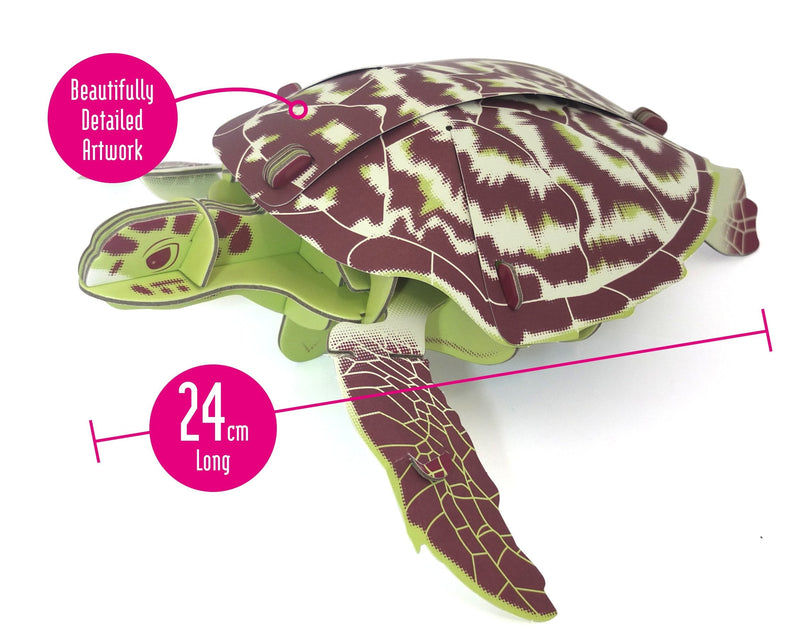 Hawksbill Turtle - Build Your Own, rear view