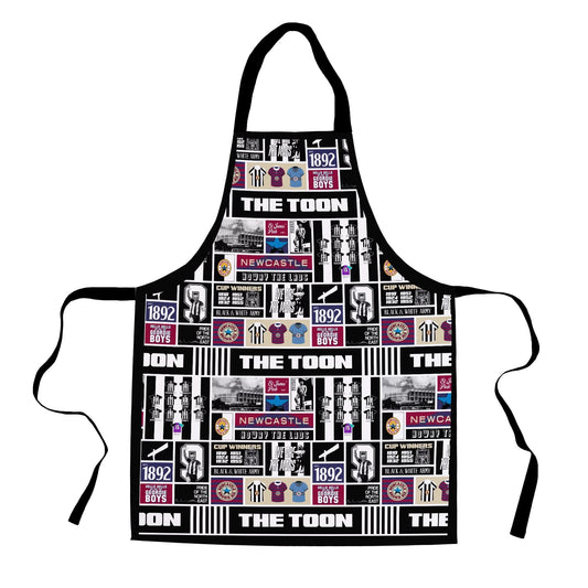 Newcastle History Montage - Retro Football Adults Apron collectible from https://britishmade.gifts/