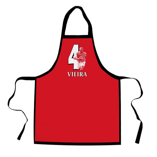The Gooners Vieira 4 - Water-Resistant Adults Apron collectible from https://britishmade.gifts/