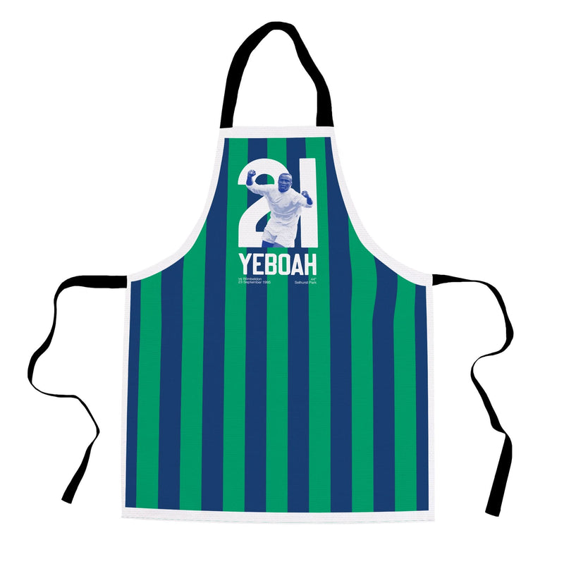 Leeds Yeboah 21 - Water-Resistant Adults Apron collectible from https://britishmade.gifts/