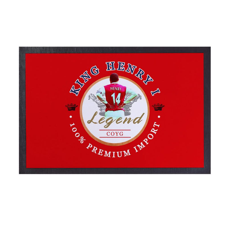 The Gooners Henry - Football Legends - Door Mat -60cm X 40cm collectible from https://britishmade.gifts/