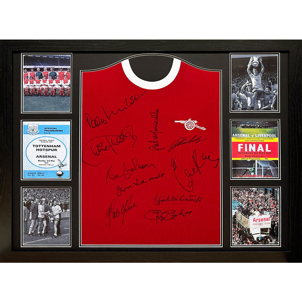 Arsenal FC 1971 Double Winners Team Signed Shirt (Framed) - Infinity Collectables  - #tag1#