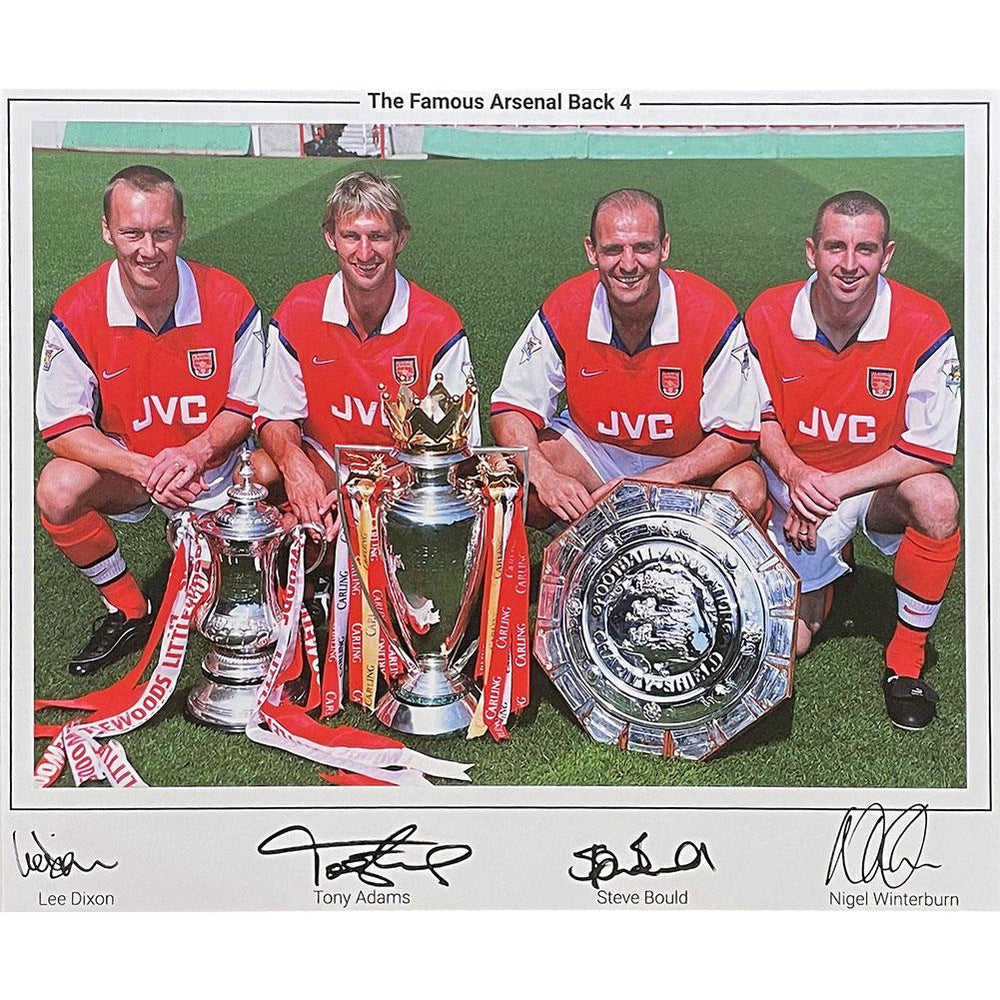 Arsenal FC Famous Back 4 Signed Framed Print - Infinity Collectables  - #tag1#