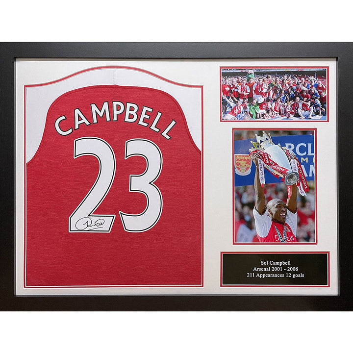 Arsenal FC Sol Campbell Signed Shirt (Framed) - Infinity Collectables  - #tag1#