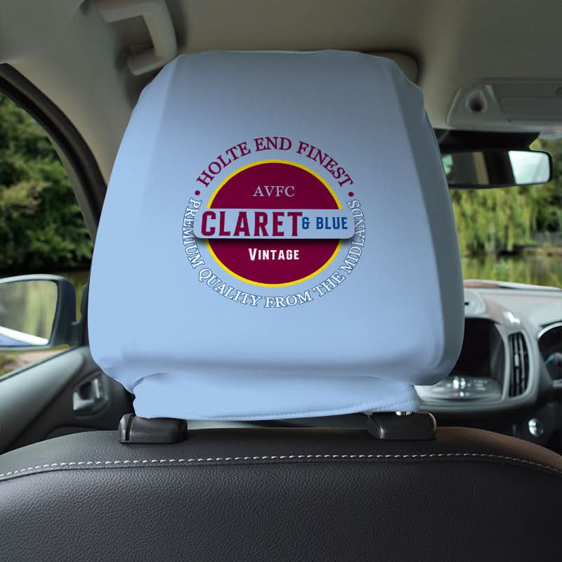Holte Enders Claret and Blue - Football Legends - Headrest Cover collectible from https://britishmade.gifts/