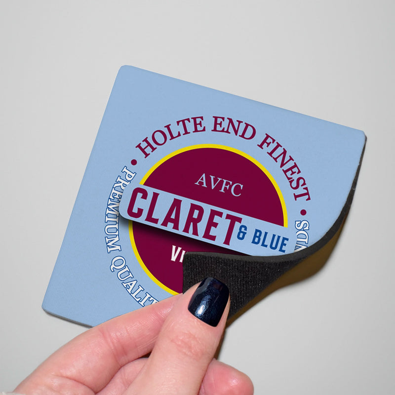 Holte Enders Claret and Blue - Football Coaster - Square Or Circle, alternate view