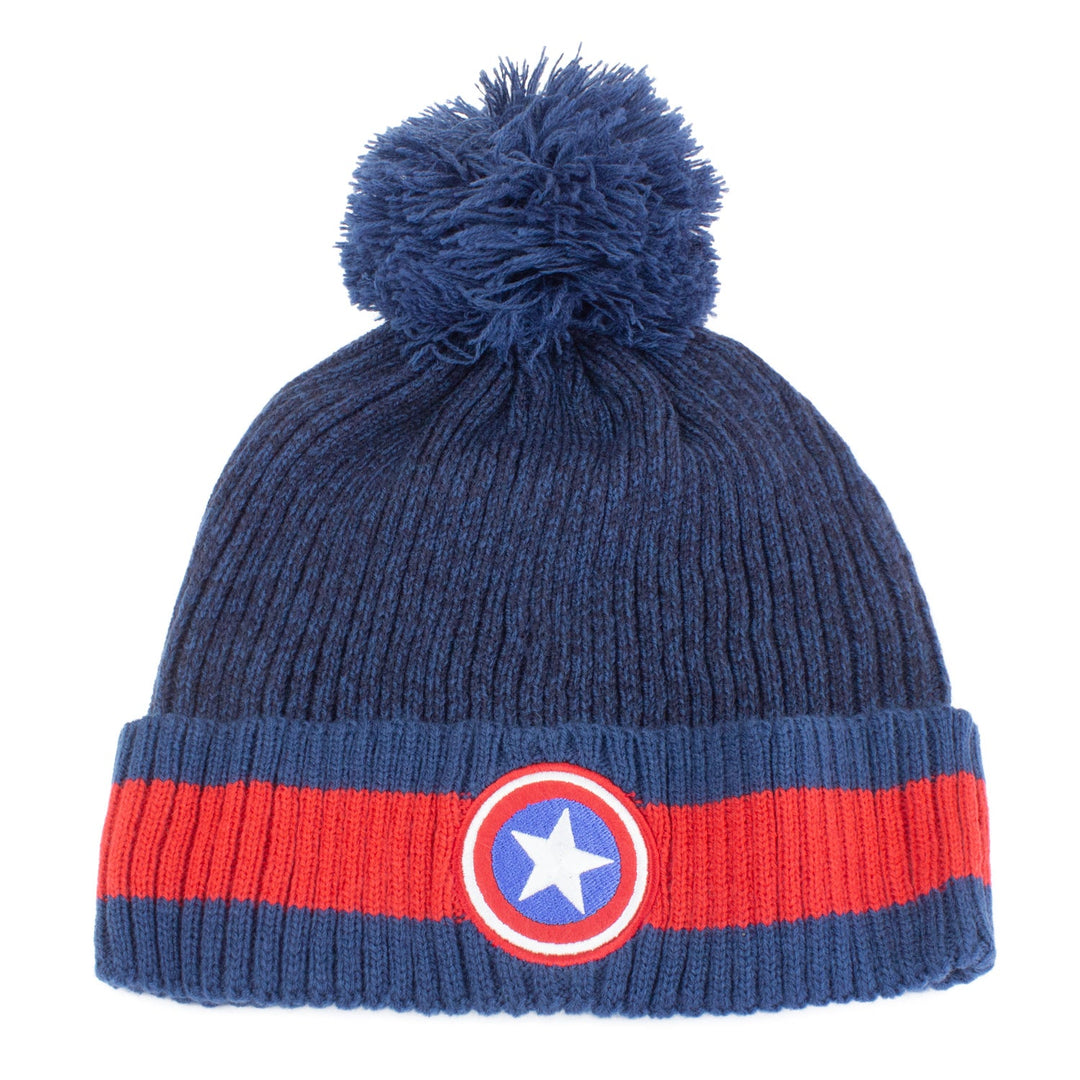 Marvel Captain America Logo Pom Pom Beanie