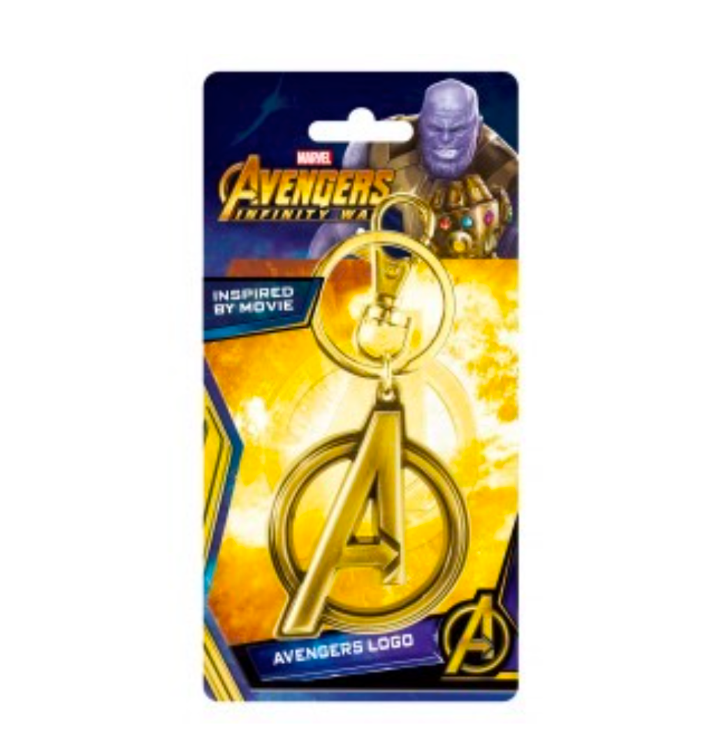 Avengers Logo (Gold) Marvel Pewter Keyring - Infinity Collectables  - #tag1#