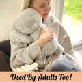 1.5kg Weighted Teddy For Anxiety - Sloth Weighted Stuffed Animal, close-up detail