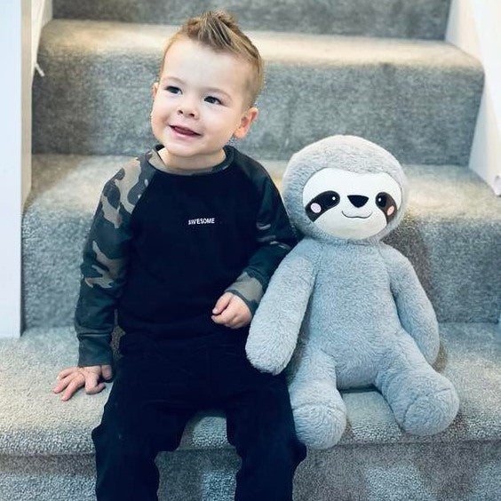 1.5kg Weighted Teddy For Anxiety - Sloth Weighted Stuffed Animal, size reference