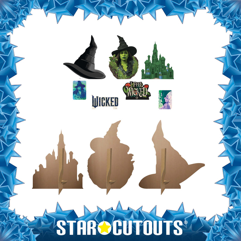 Wicked For Good Elphaba Star Mini Bundle (Multi-Function) Cardboard Cutouts, side angle