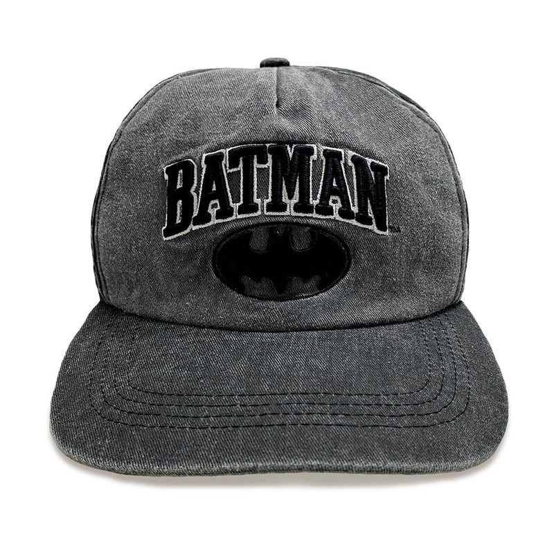 DC Comics Batman Collegiate Text Unisex Adults Baseball Cap collectible from Heroes Inc Dropship