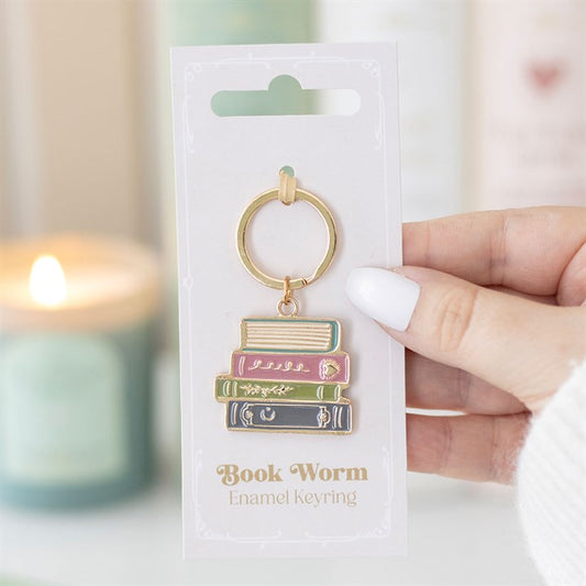 Book Worm Keyring, alternate view