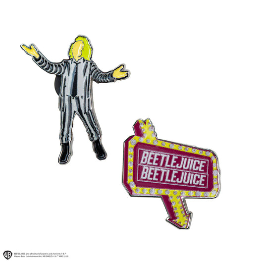 Beetlejuice Enamel Pin Set